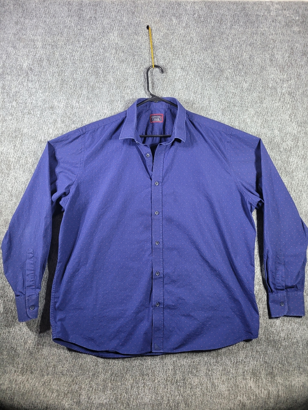 UNTUCKit Men’s XXL Blue Red Micro Dot Button Down Shirt 100% Cotton L/S